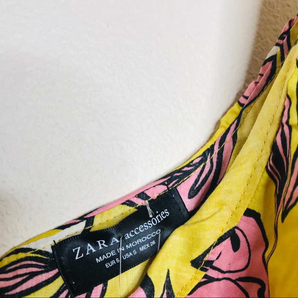 Zara Yellow Floral One Shoulder Ruffle Bodysuit - Picture 11 of 12